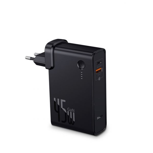 Банк заряда Baseus 2 in 1 GaN USB+Type-C 10000mAh 45W black