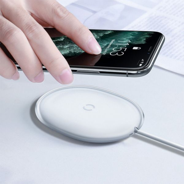 Беспроводное зарядное BaseUs Jelly Wireless Charger 15W white