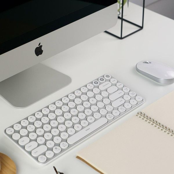Клавиатура беспроводная Xiaomi MiiiW AIR85 Bluetooth Dual Mode (MWXKT01) MAC/iPad/PC (RU) White