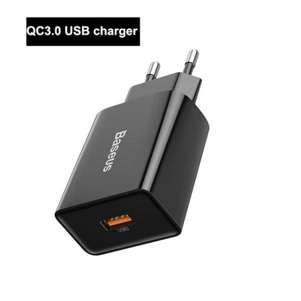 Зарядное Baseus Quick charger USB 18W EU black