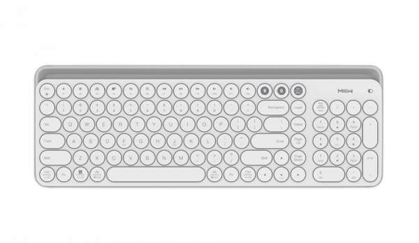 Клавиатура беспроводная Xiaomi MiiiW AIR85+ Bluetooth Dual Mode (MWBK01) MAC/iPad/PC (RU) White