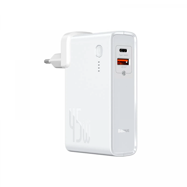 Банк заряда Baseus 2 in 1 GaN USB+Type-C 10000mAh 45W white