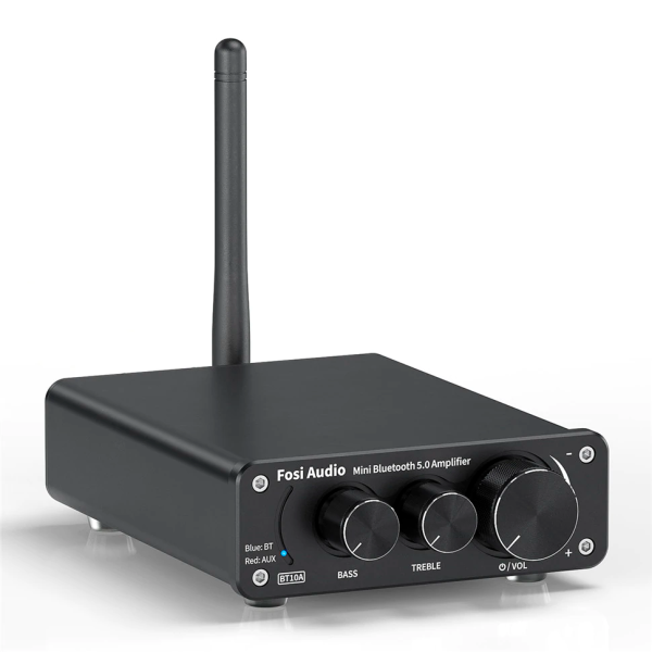 Усилитель звука Fosi Audio BT10A black. Bluetooth 5.0, AUX, 2x50W