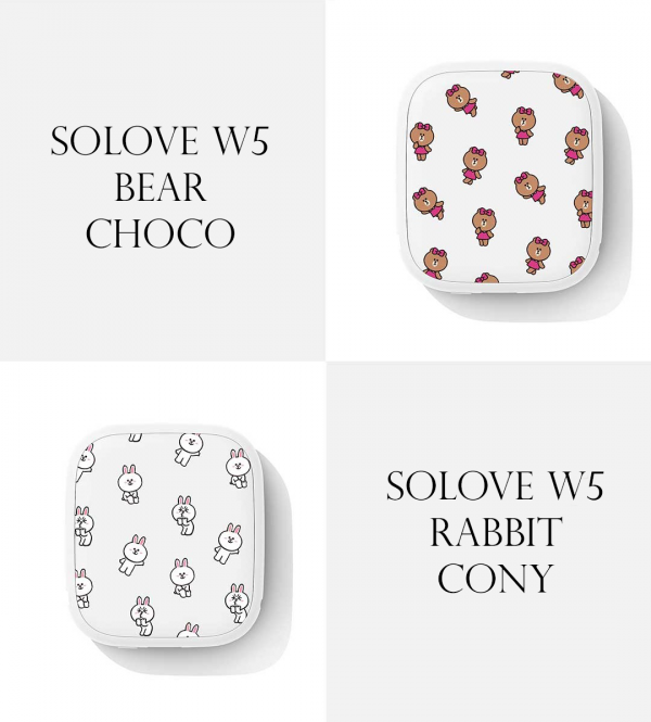 Power Bank с беспроводной зарядкой Xiaomi SOLOVE W5 10000mAh Rabbit and Bear