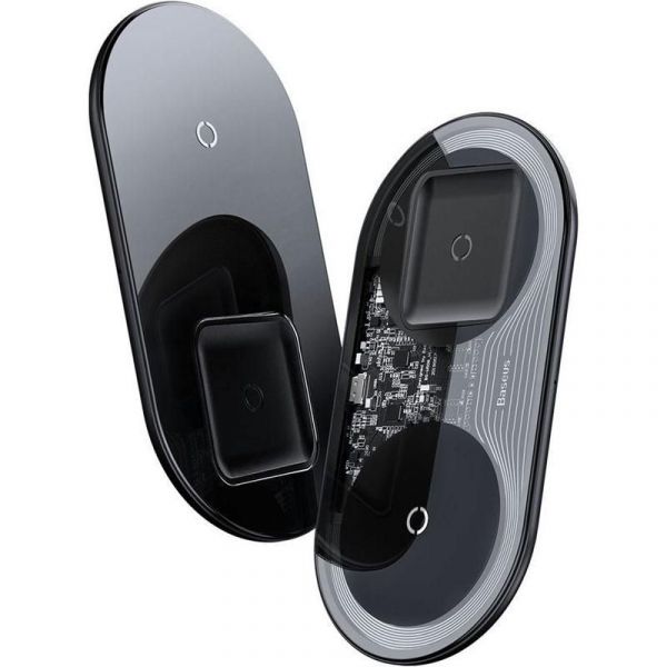 Беспроводное зарядное устройство Baseus Simple 2в1 Wireless Charger Pro Edition (WXJK-C01)