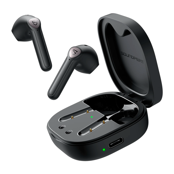 Наушники SoundPEATS TrueAir2+ black с беспроводной зарядкой кейса