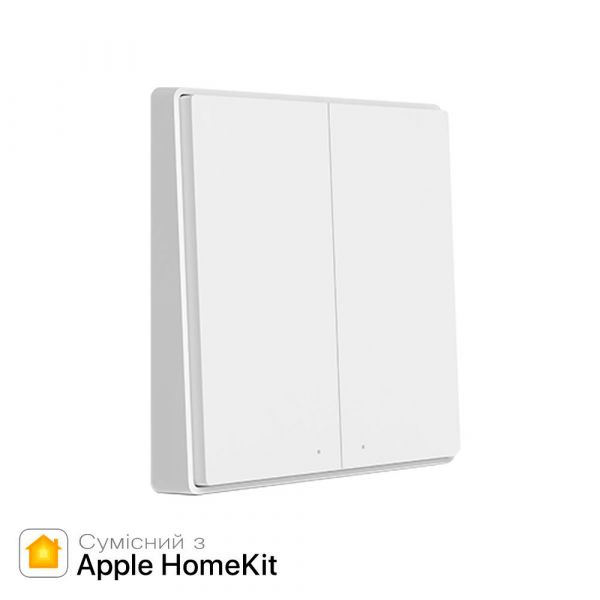 Умный выключатель (двухклавишный) Xiaomi Aqara D1 (WXKG07LM) White